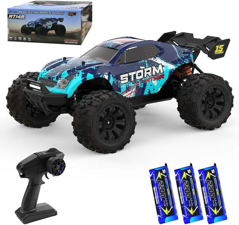 X-Verse 1:14 100KM/H Ferngesteuertes Auto, 4WD Wasserdichtes RC Autos mit 3S Bürstenloser Motor, 2.4