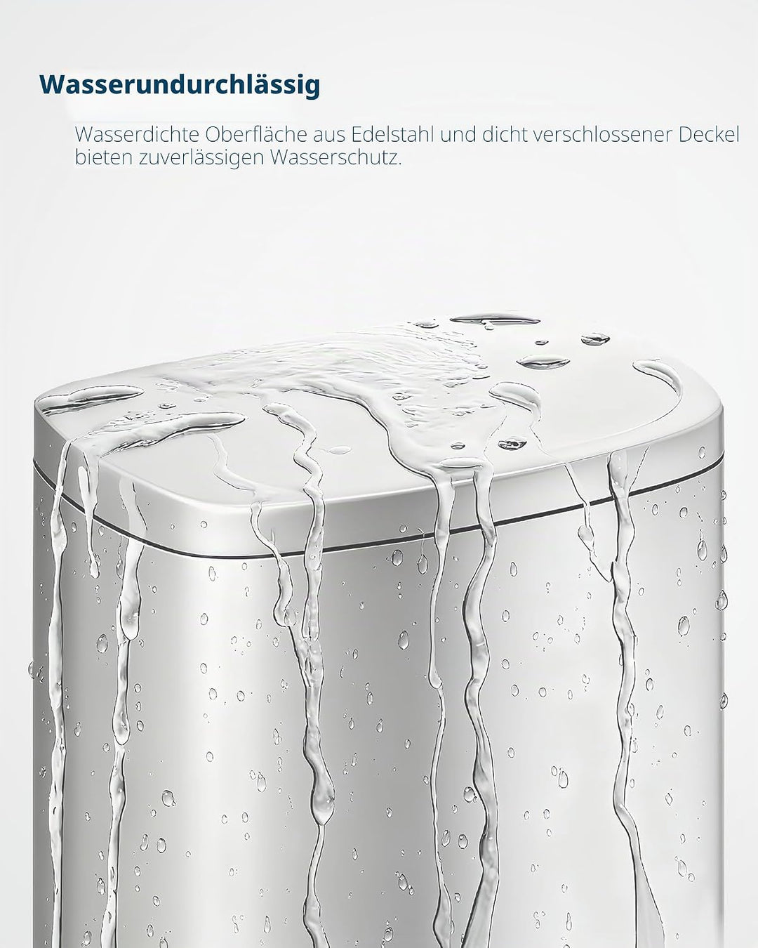 GarveeHome 50 Liter- und 10 Liter-Metallmülleimer-Set, rostfreier Küchen Mülleimer mit Deckel, pedal