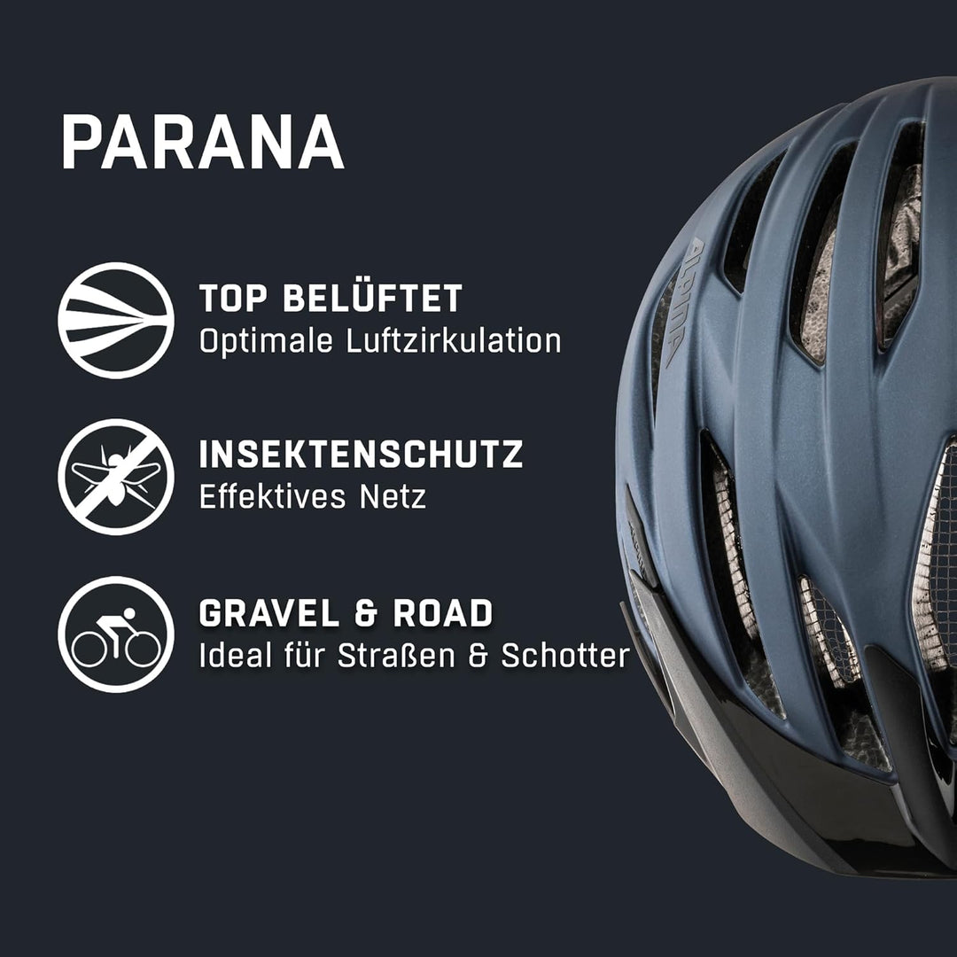 ALPINA Parana - Leichter, Individuell Anpassbarer Touren Fahrradhelm Mit Fliegennetz Für Erwachsene
