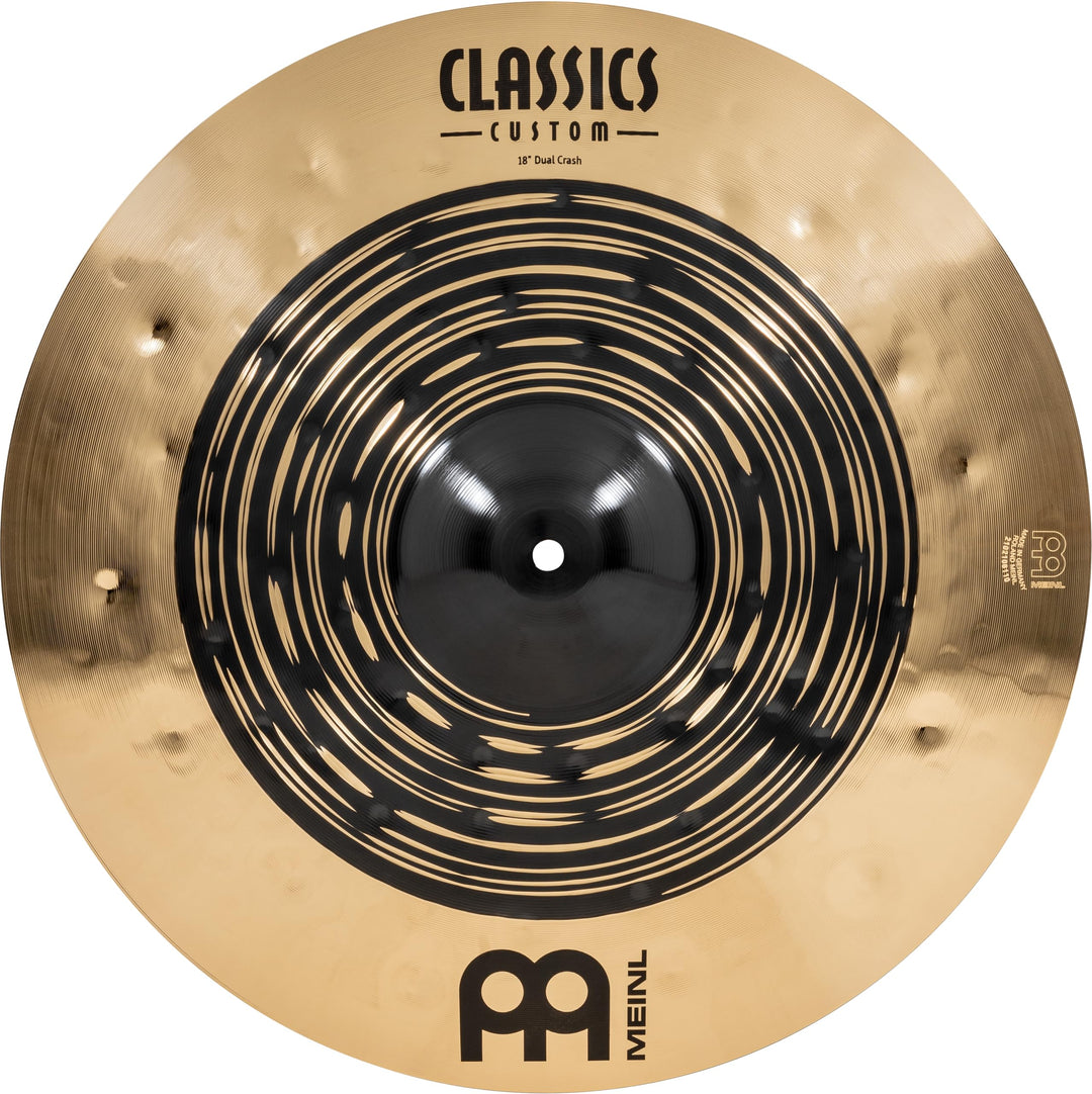 Meinl Classics Custom Dual 18 Zoll Crash (Video) Schlagzeug Becken (45,72cm) B12 Bronze, Dunkles und