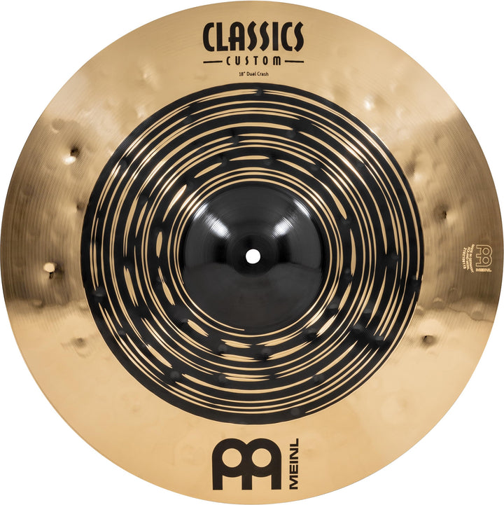 Meinl Classics Custom Dual 18 Zoll Crash (Video) Schlagzeug Becken (45,72cm) B12 Bronze, Dunkles und
