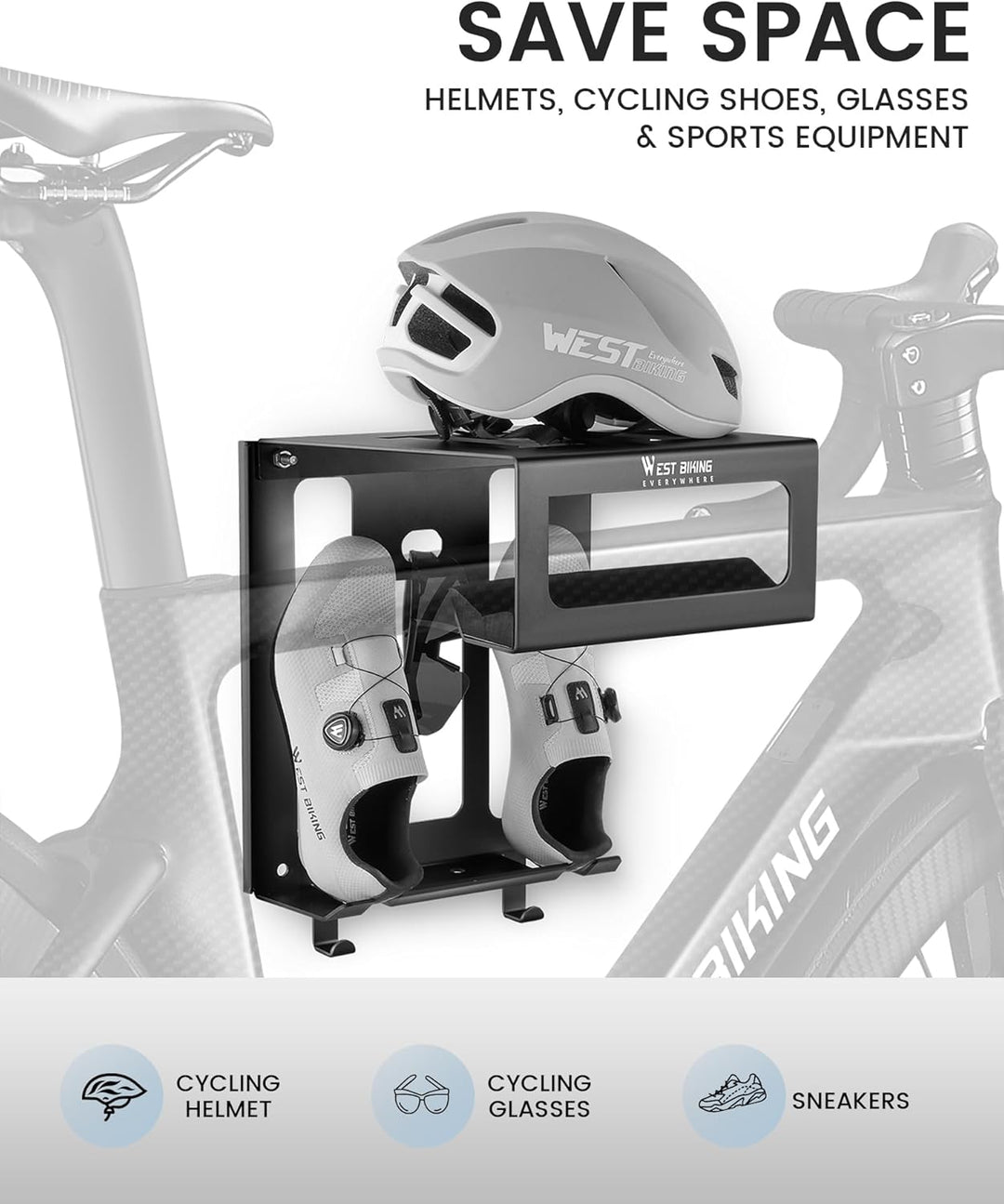 Fahrrad Wandhalterung - Rennrad Wandhalterung für Zuhause - Fahrrad Aufhängung - Fahrrad Halterungen