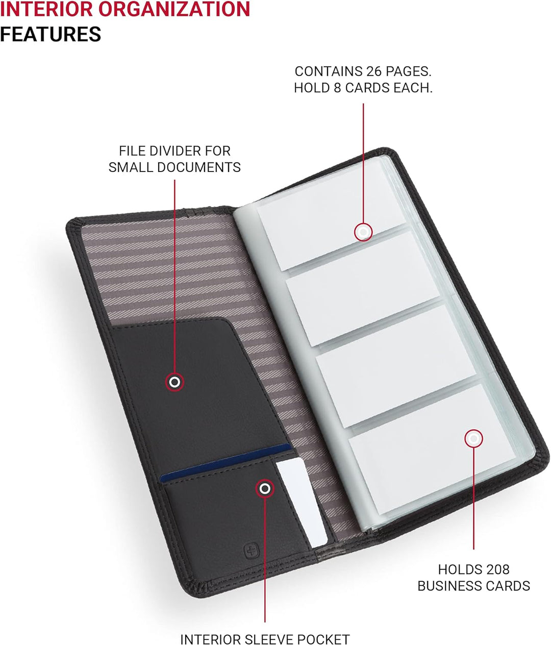 Wenger Luggage Diplomat Personal Card File, schwarz (Schwarz) - 65418020 Diplomat Executive Kartenor