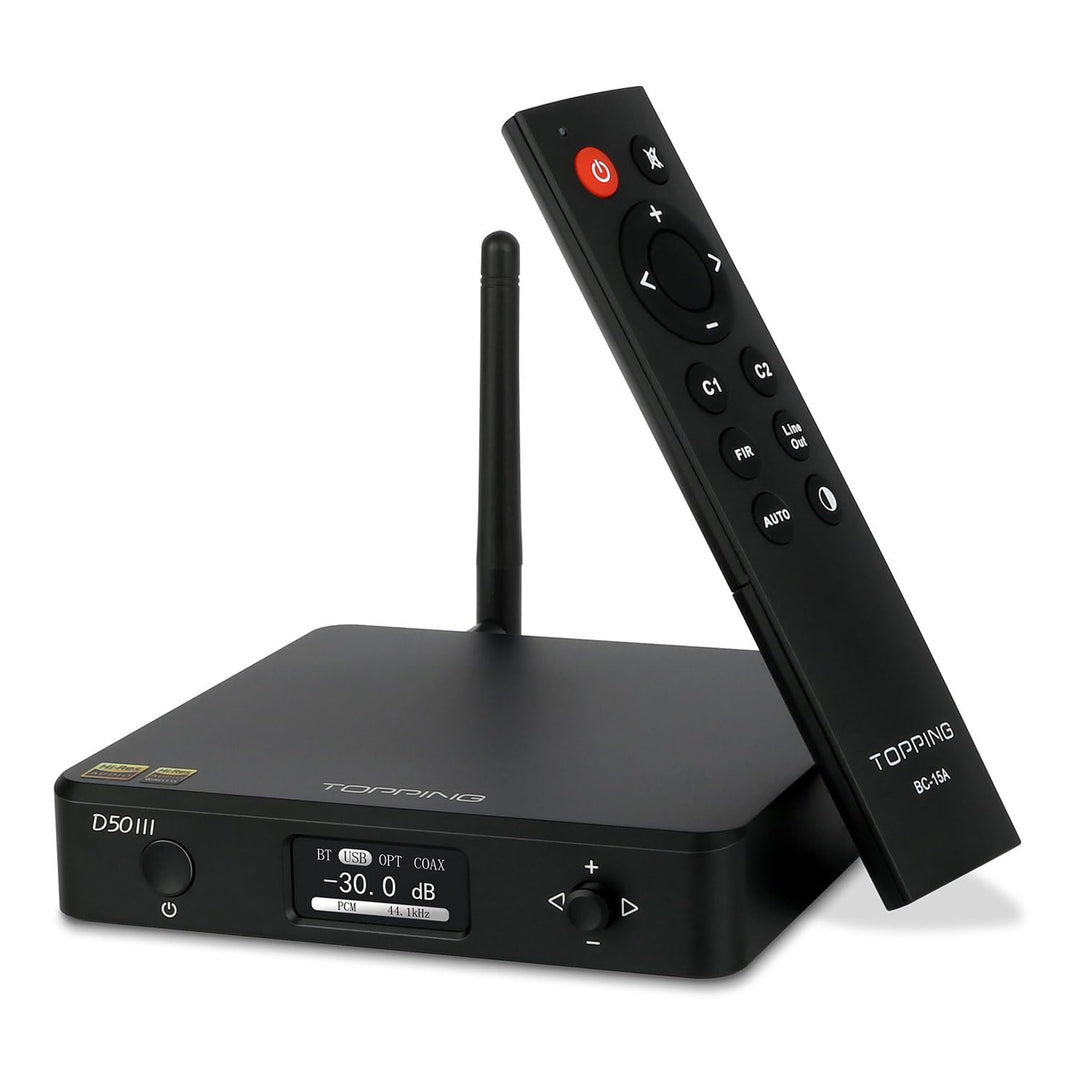 Topping D50 III DAC-Vorverstärker – LDAC Bluetooth 5.1 Dual ES9039Q2M D/A-Chips unterstützt DSD512 P