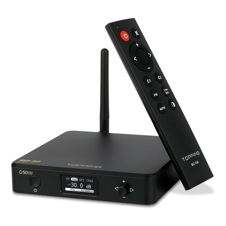 Topping D50 III DAC-Vorverstärker – LDAC Bluetooth 5.1 Dual ES9039Q2M D/A-Chips unterstützt DSD512 P