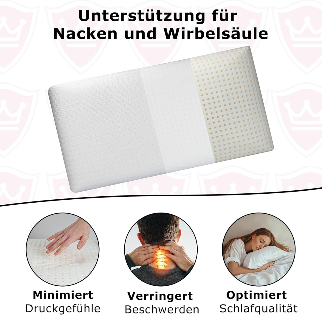 Supply24 since 2004 Orthopädisches 80x40 cm Gelschaum Kopfkissen – Made in Italy | Atmungsaktiv mit