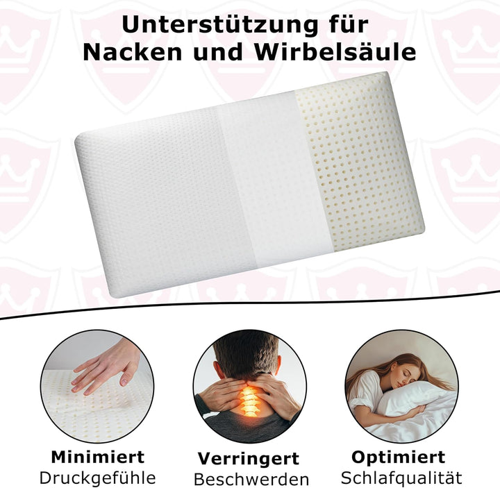 Supply24 since 2004 Orthopädisches 80x40 cm Gelschaum Kopfkissen – Made in Italy | Atmungsaktiv mit