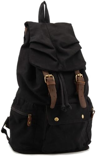 Yimidear Canvas Rucksack, Herren Damen Vintage Rucksäcke Retro Schulrucksack Wanderrucksack Reisetas
