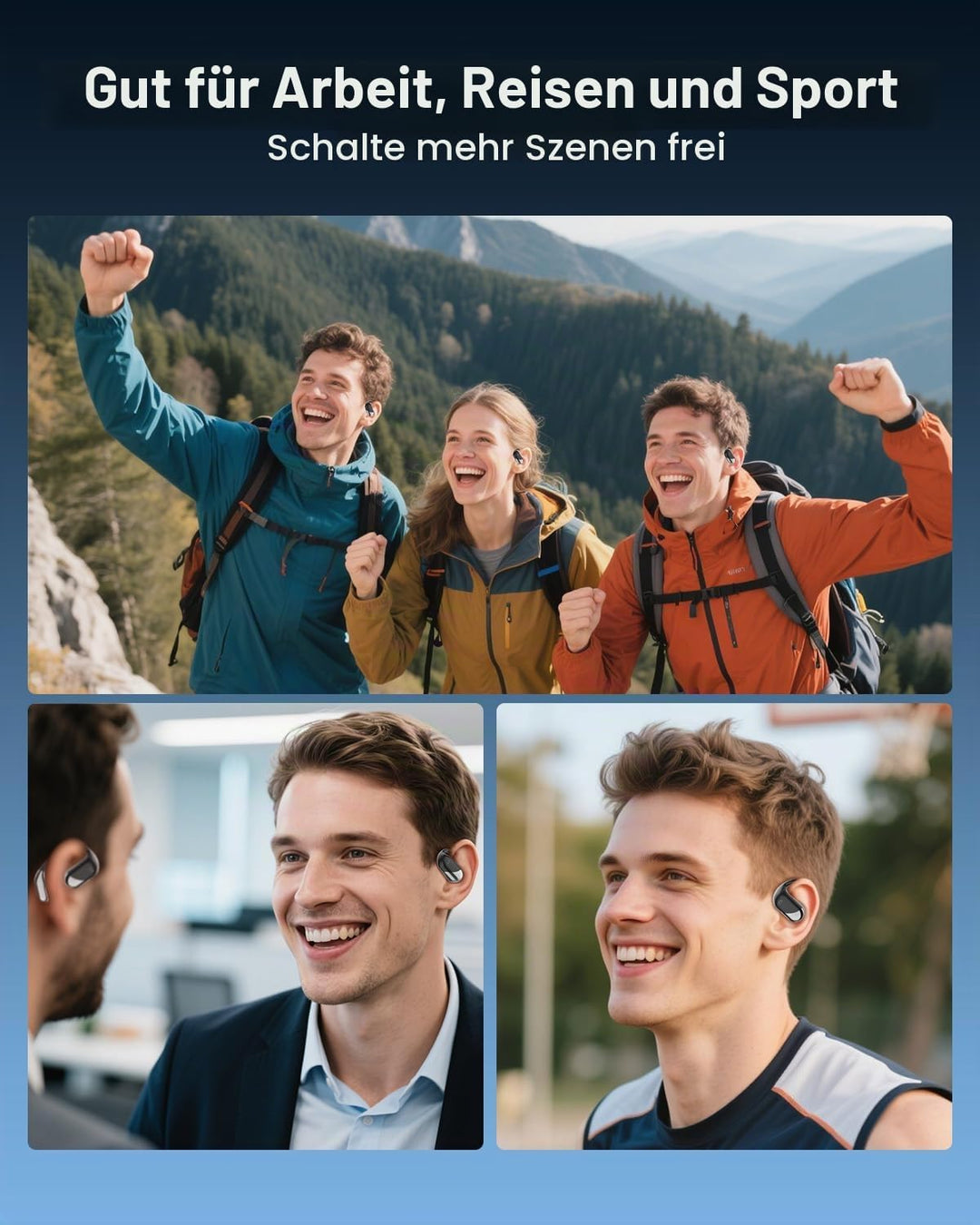MONODEAL KI Übersetzer kopfhörer, 144 Sprachen Kopfhörer Übersetzer Echtzeit, Translator Earbuds, Üb