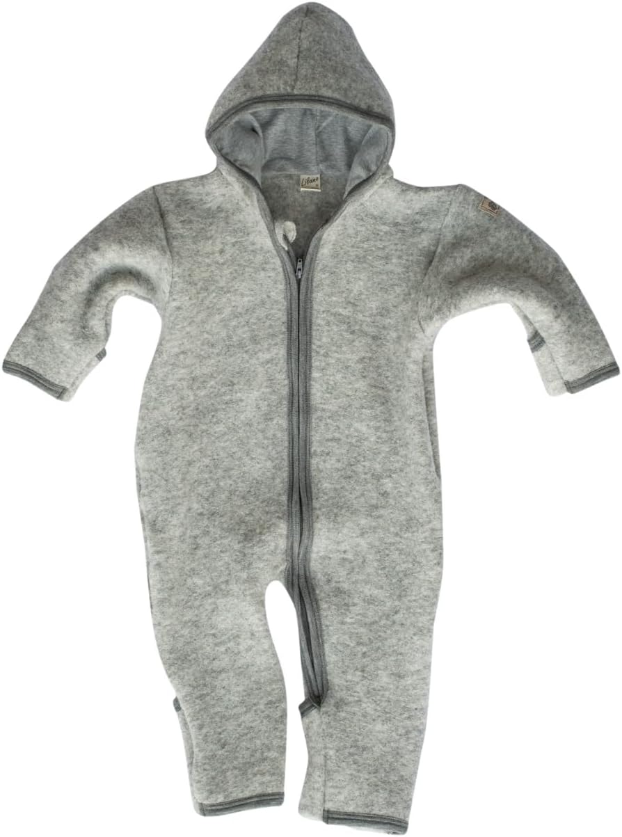 Lilano, Wollfilz Winter Anzug mit gefütterter Kapuze, 80% Wolle (kbT), 20% Baumwolle (KBA) 62 Grau,