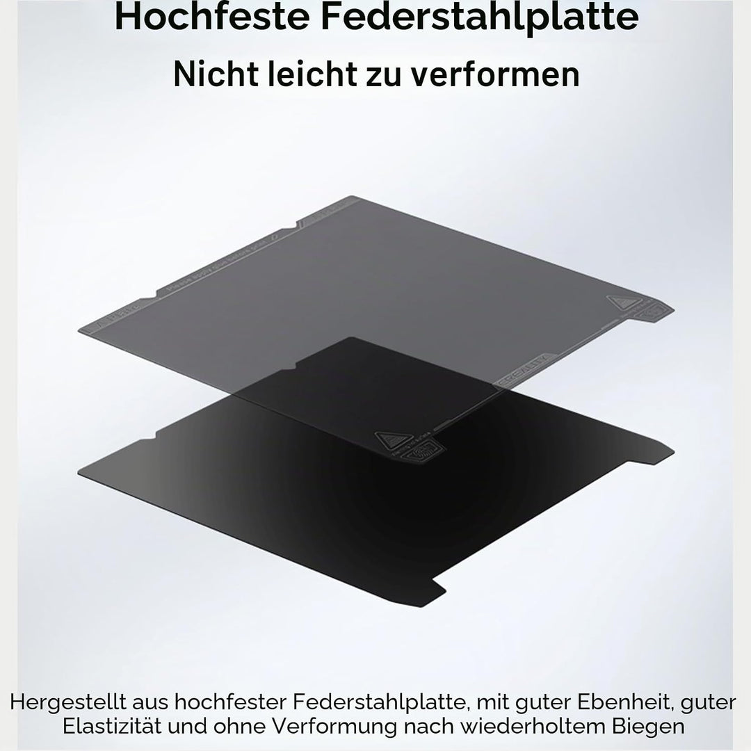 Creality K1 Smooth PEI Bauplatten Kit, Flexible Federstahl Plattform mit Glatter PEI Oberfläche und