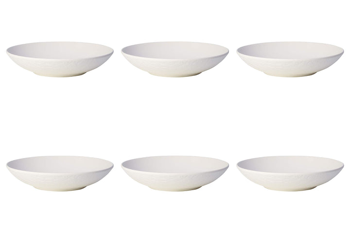 Villeroy & Boch Manufacture Rock Blanc Suppenteller 1,1l 6er Set weiss Porzellan