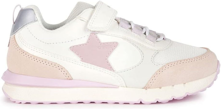 Geox Mädchen J Fastics Girl Sneaker 38 EU White Rose, 38 EU White Rose