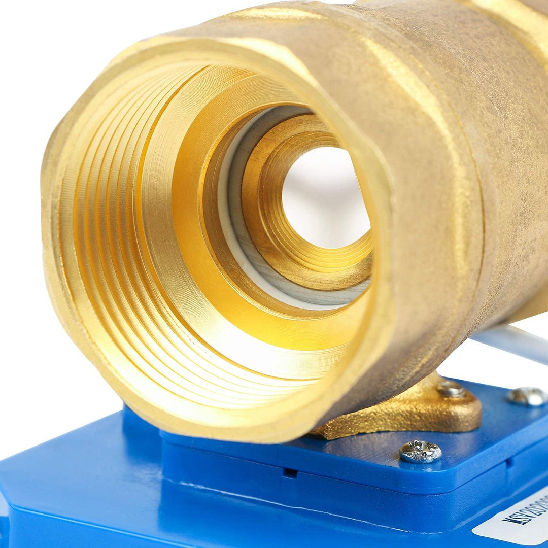 U.S. Solid 1 1/4" Motorkugelhahn Messing 2 Wege Elektrischer Kugelhahn 9–24 V DC, DN32, 2 Drähte, Au