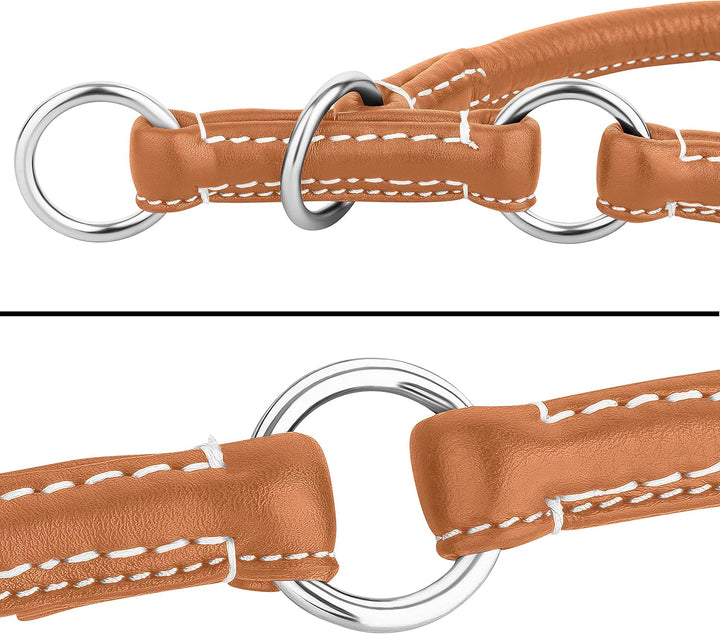 Schnüffelfreunde Zugstopp Hundehalsband aus Leder I Erziehungshalsband I Dressurhalsband I Lederhals