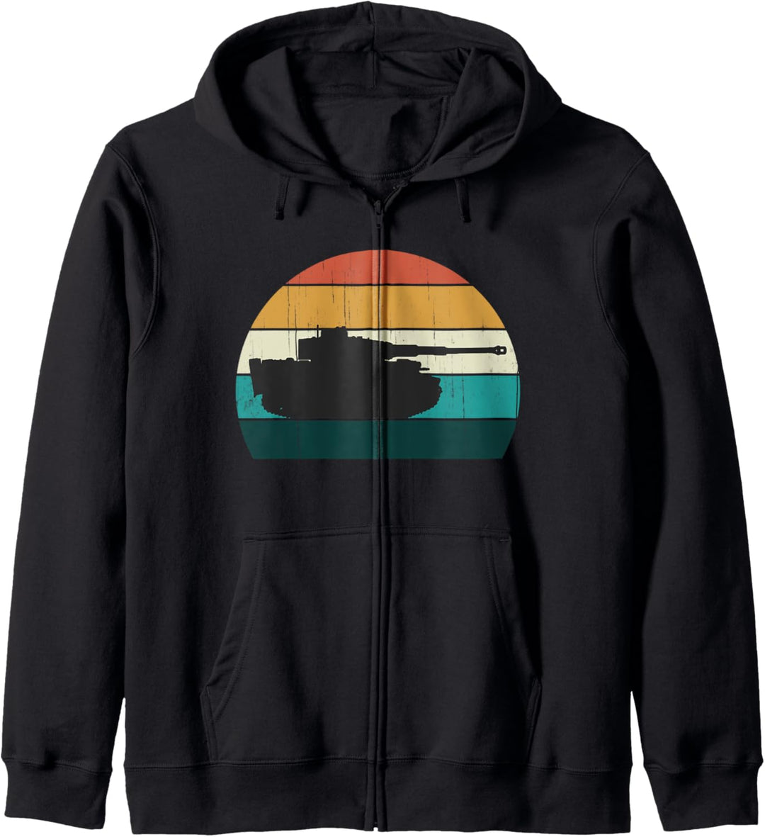 Vintage Tiger Panzer - World War 2 (WW2) History Retro Sunset Kapuzenjacke
