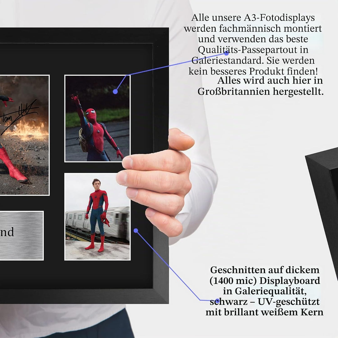 HWC Trading FR A3 Tom Holland Spider-man Geschenke Gedruckt, Signiert Autogramm Bild Display Für Fil