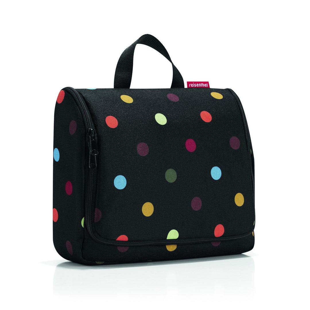 reisenthel toiletbag XL dots - praktischer Kulturbeutel mit Haken, wasserabweisendes Material, Dots