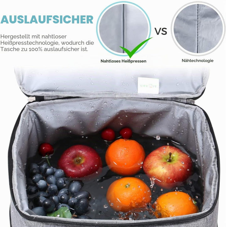 MCXKJ 28L Kühl Rucksack Kühlrucksack Kühltasche Picknicktasche Gross Isoliert Cooler Bag Männer Frau