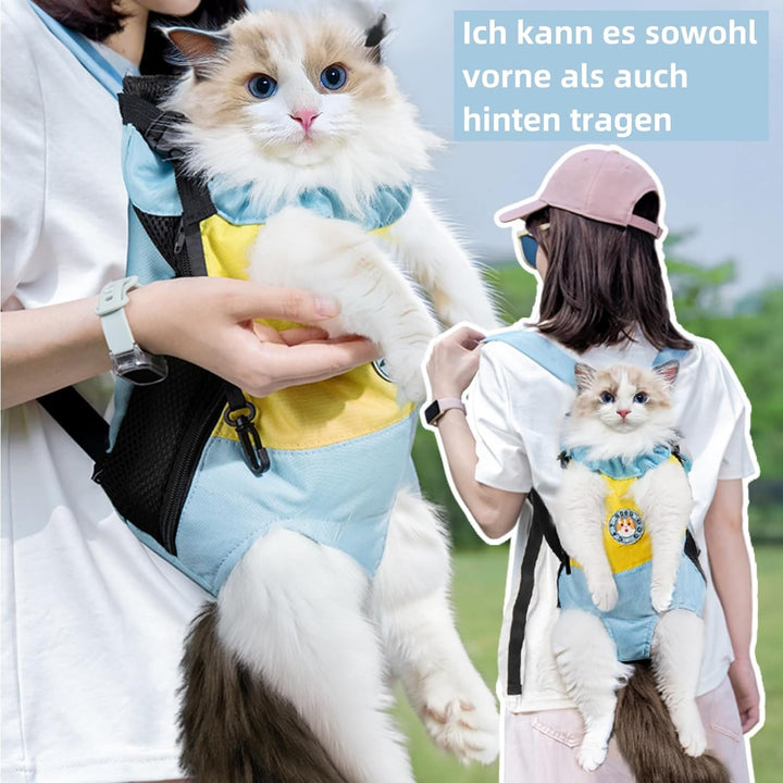 Hunde- und Katzenrucksack，leichtgewichtiger Hunde-Rucksack，tragbare Katzentasche，Outdoor-Haustier-Ru