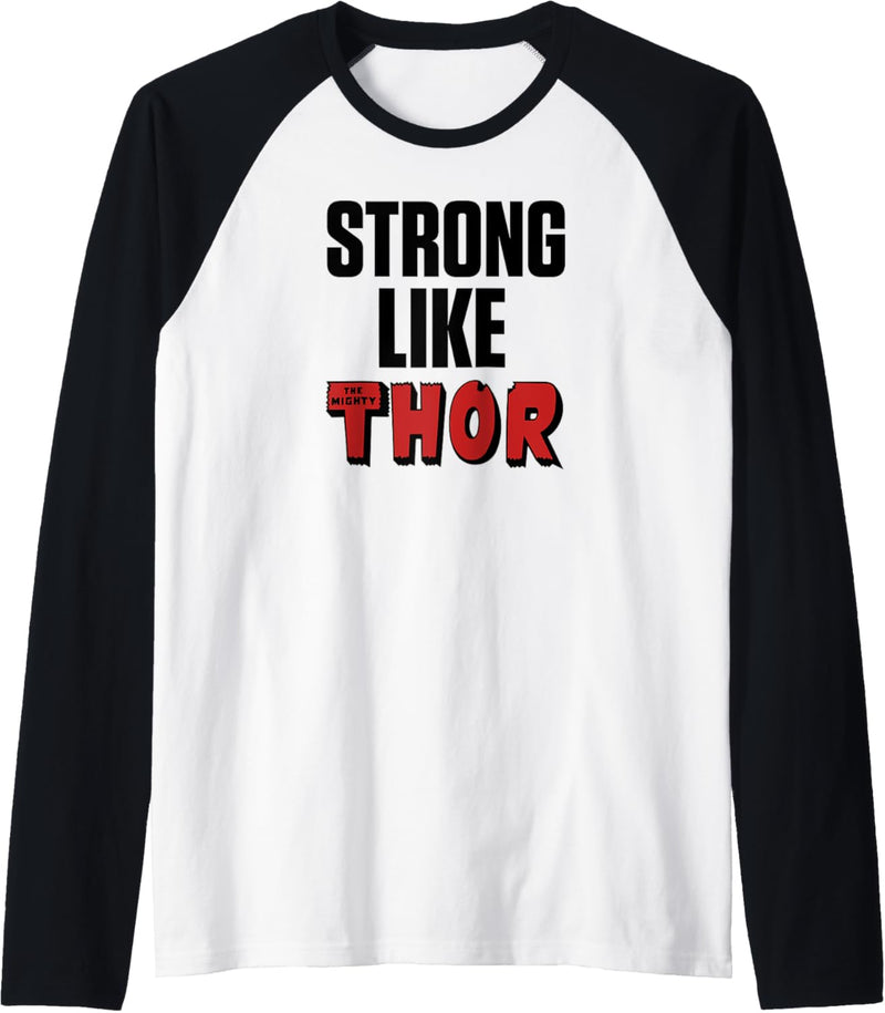 Marvel Thor Strong Like The Mighty Text Raglan