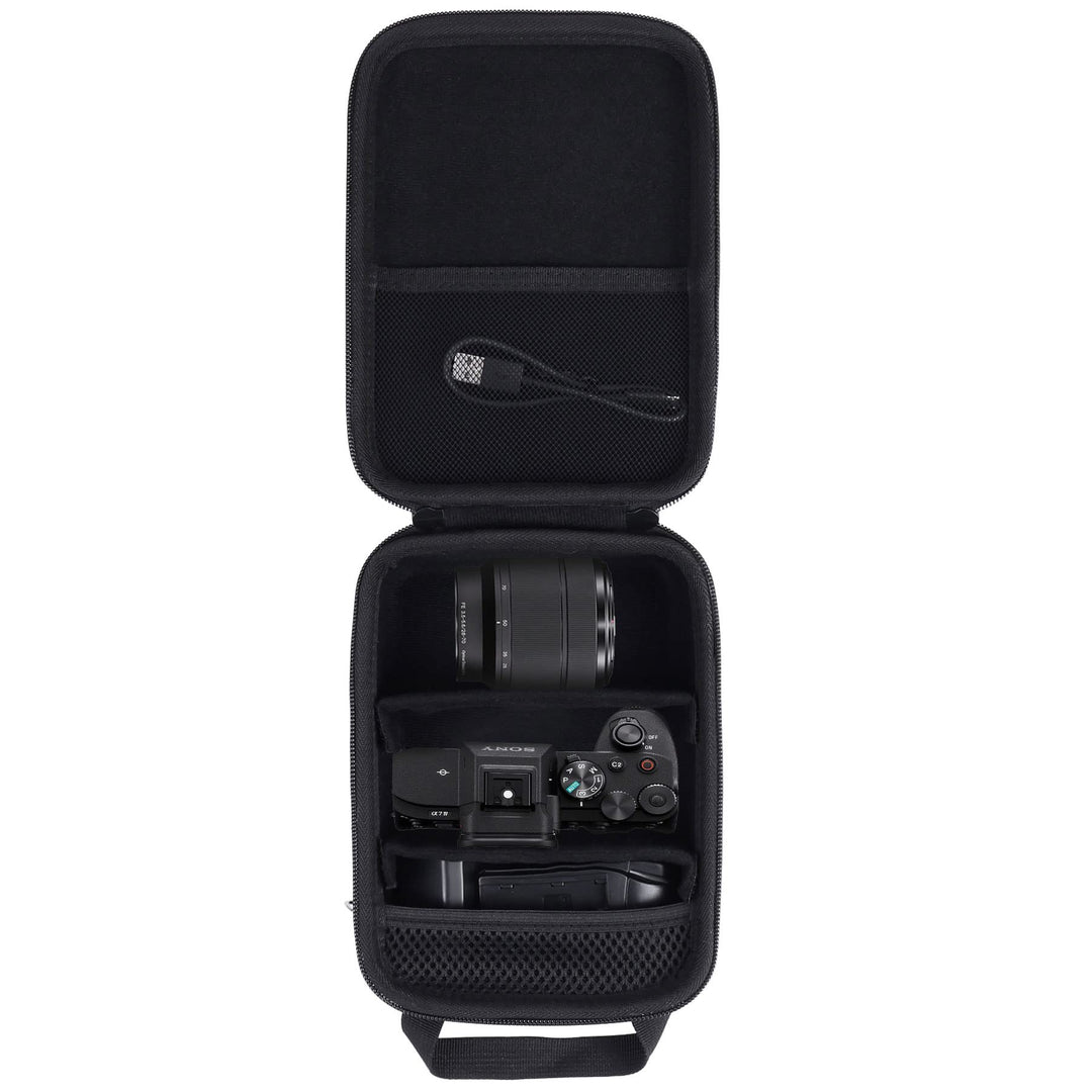 Aenllosi Harte Hülle Tasche für Sony Alpha 7 II III IV spiegellose Digitalkamera, schwarz (Nur Tasch