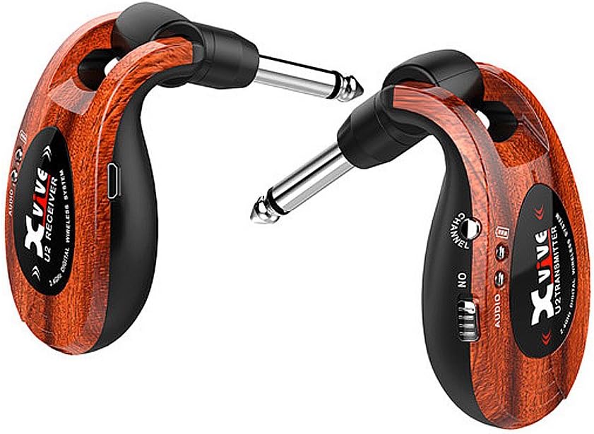 Xvive U2 Wireless Digital Transmitter/Receiver System for Guitar, Bass and Other Instruments, Rechar