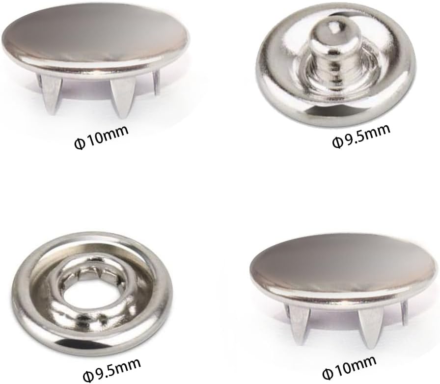 RERI Druckknöpfe Mit Zange, 280set 14Farben Φ10mm Jersey Druckknöpfe Metall, Druckknopf Set mit Zang