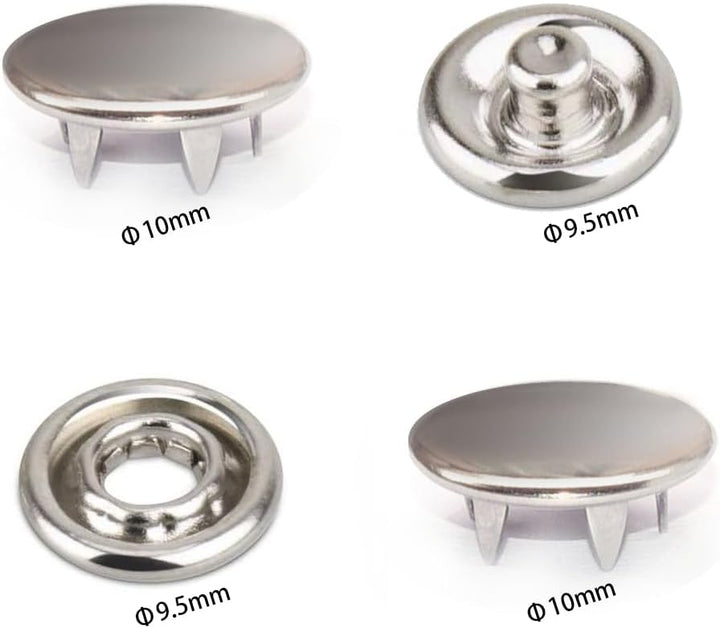 RERI Druckknöpfe Mit Zange, 280set 14Farben Φ10mm Jersey Druckknöpfe Metall, Druckknopf Set mit Zang