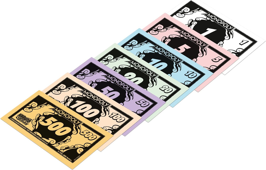 Winning Moves - Naruto, Monopoly, Brettspiel, italienische Ausgabe, Brettspiel für Familien ab 8 Jah