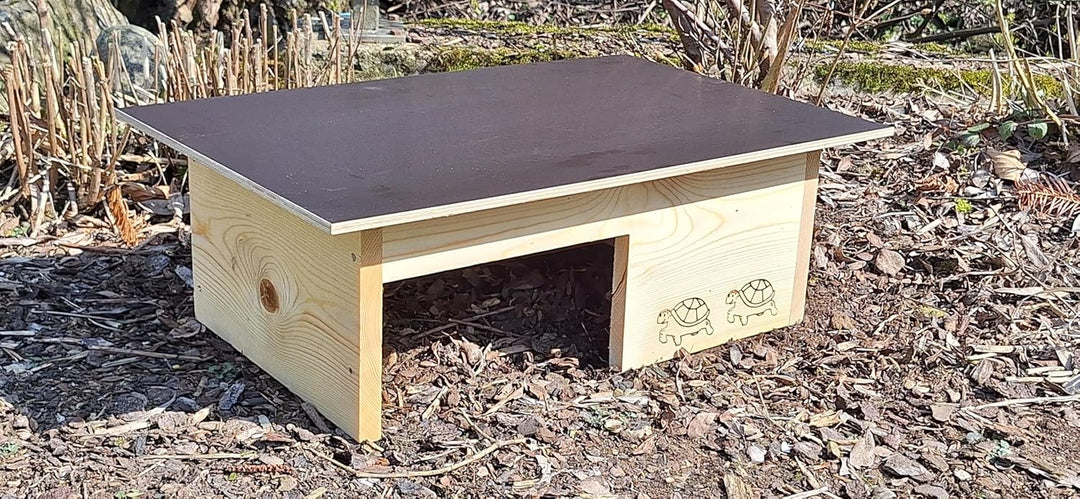 Premium Schildkrötenhaus (SH12) aus 20mm Vollholz - Schildkrötengehege Schildkröte Wetterfest