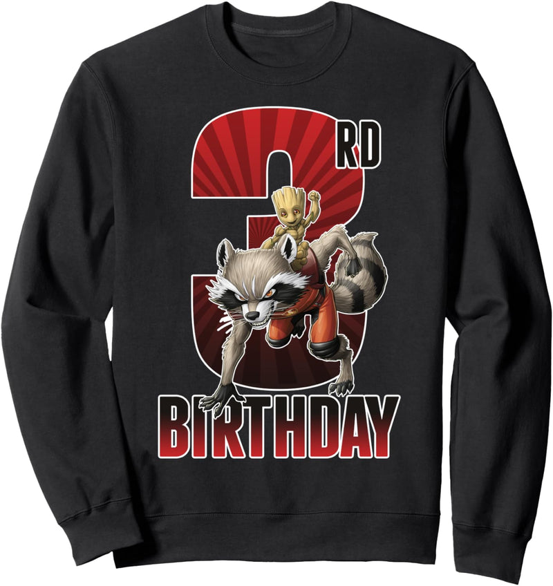 Marvel Rocket and Baby Groot 3rd Birthday Sweatshirt