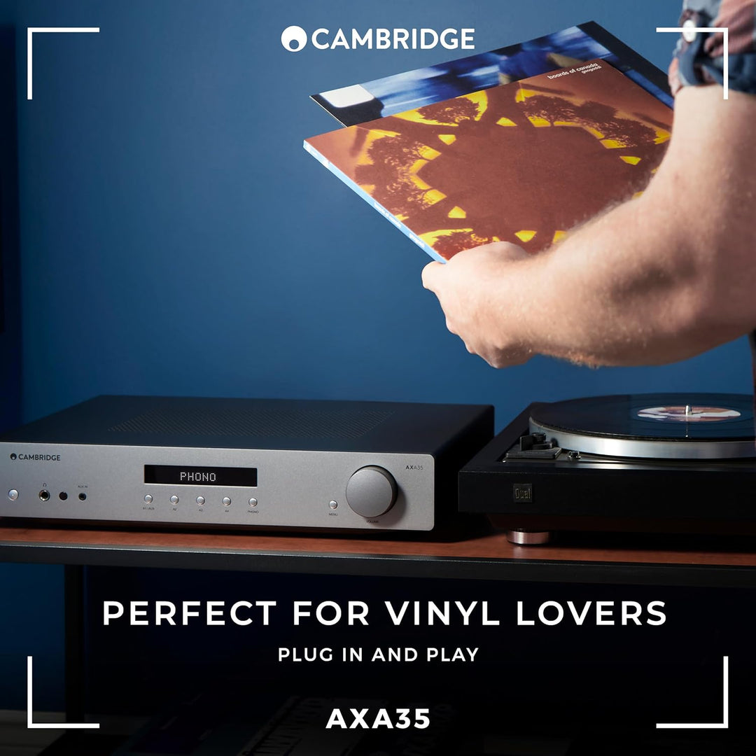 Cambridge Audio AXA35 Audio-Verstärker, 35 W, 0,01%, 82 dB, 47000 Ω, 5–50000 Hz, Klemmanschlüsse
