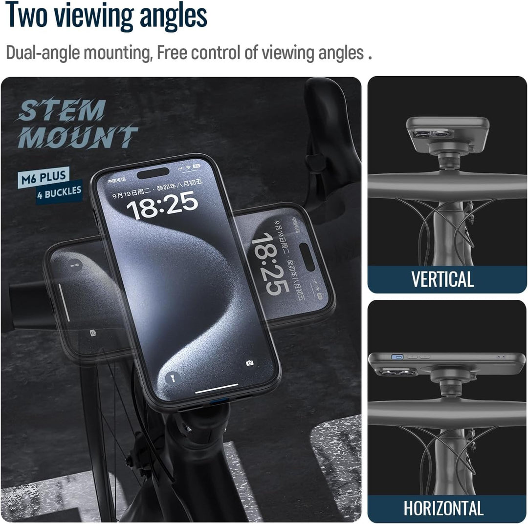 sincetop Bike Phone Mount für Mountain Bicycle, Universal Aluminium Rennrad Vorbaukappe Handyhalter,