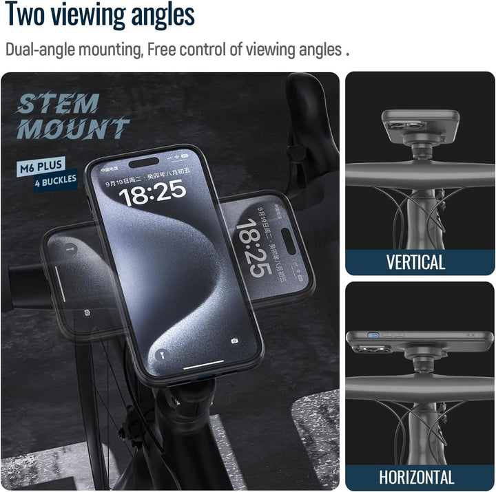 sincetop Bike Phone Mount für Mountain Bicycle, Universal Aluminium Rennrad Vorbaukappe Handyhalter,