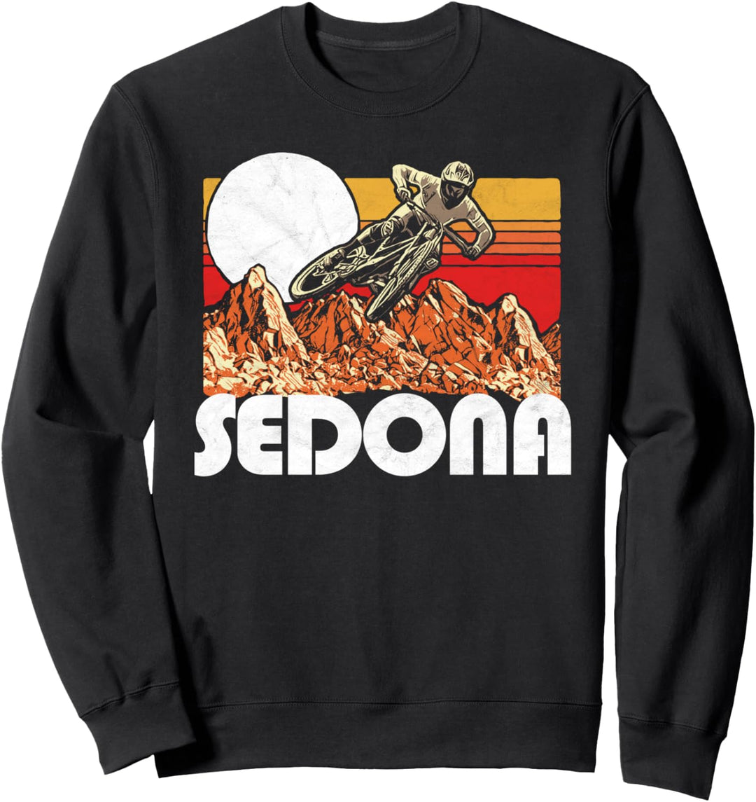 Sedona Arizona Mountain Biking Vintage Retro 80s Sweatshirt