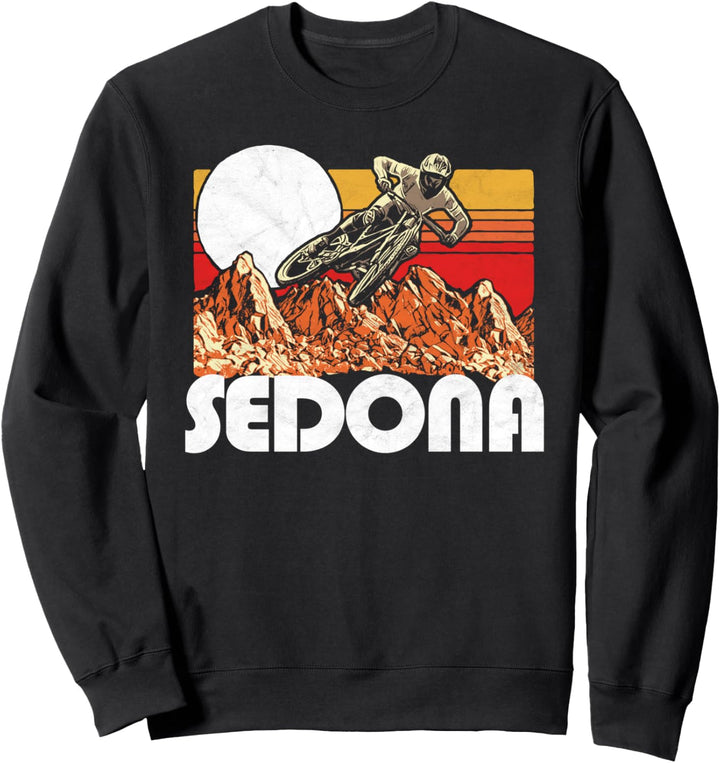Sedona Arizona Mountain Biking Vintage Retro 80s Sweatshirt