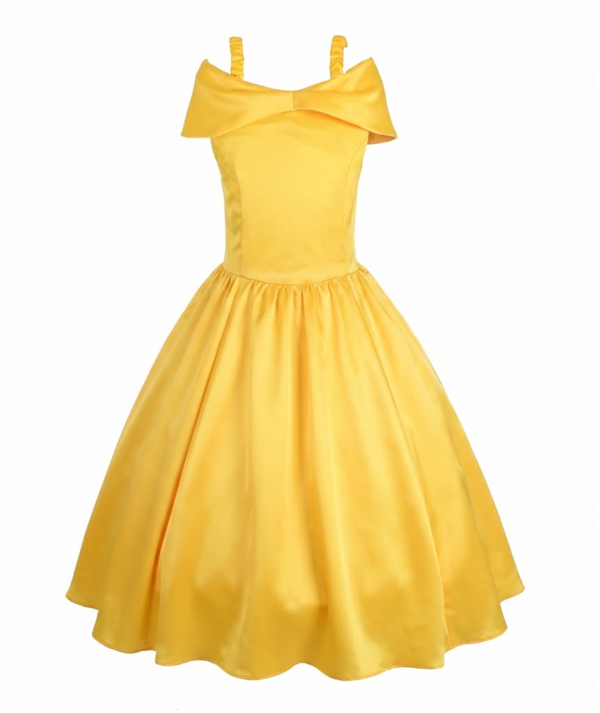 Lito Angels Märchen Schönheit Prinzessin Kostüm Kleid für Kleinkind Mädchen, gelbes Verkleidung Grös