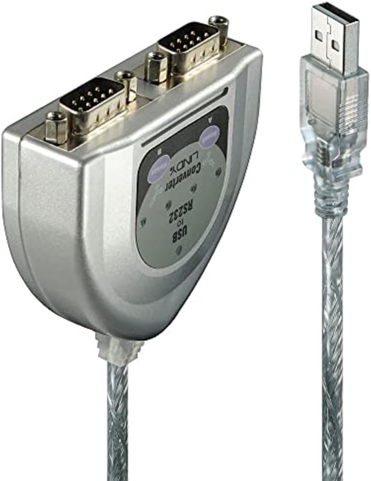 LINDY 42889 USB auf 2 Port Seriell Konverter, Silber