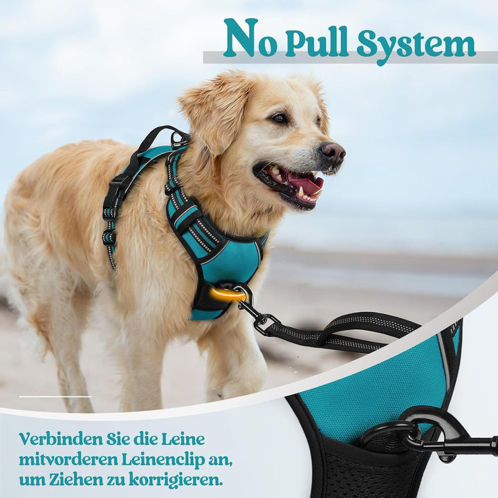 rabbitgoo Hundegeschirr Mittelgrosse Hunde, Anti Zug Geschirr mit Kontrolle, No Pull Verstellbar Hun