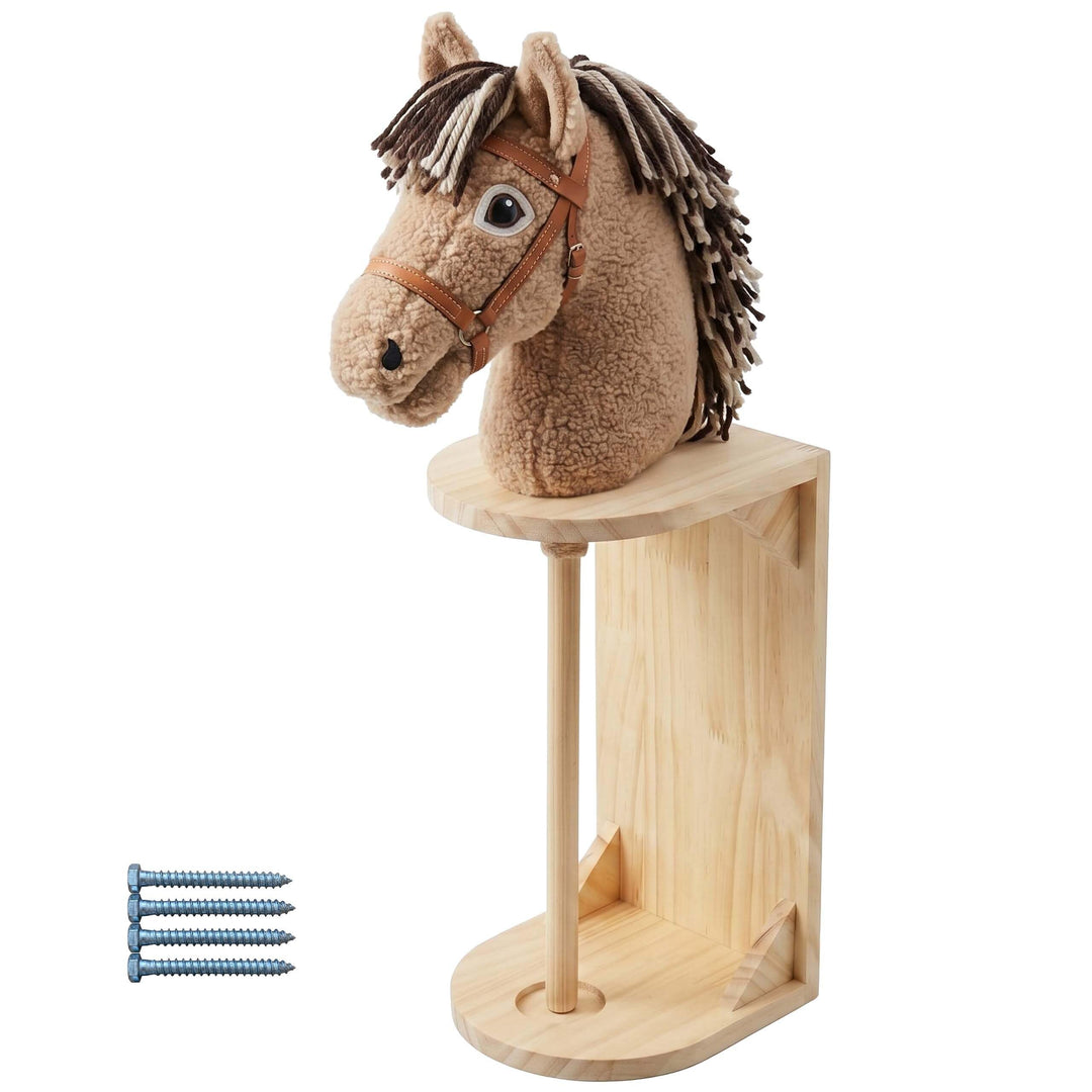 Relaxdays Steckenpferd Halter, Wand, Hobby Horse Aufbewahrung, HBT: 35x15x15 cm, Kinder, Stabpferd S