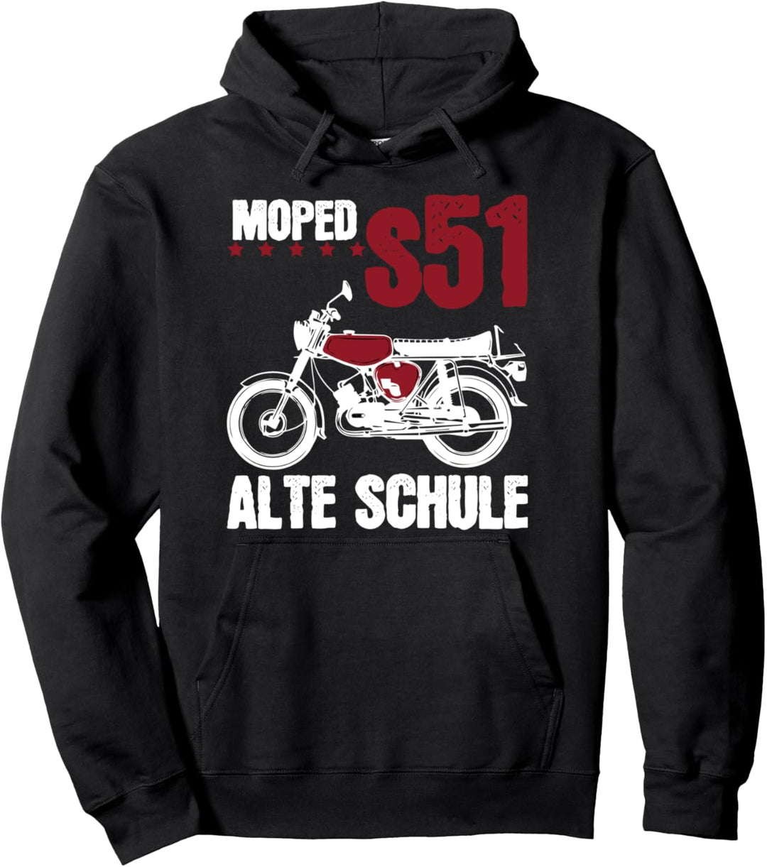Alte Schule Moped Simson S51 Pullover Hoodie