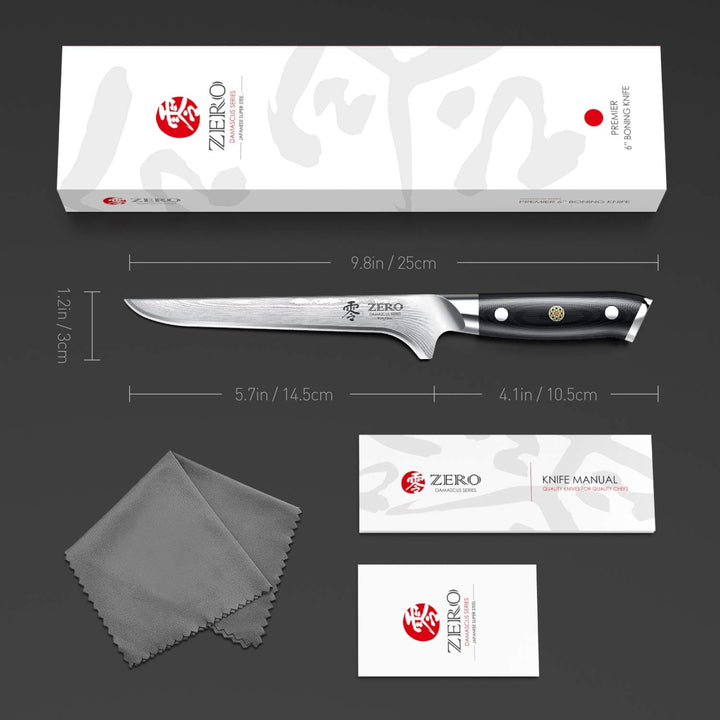 KozyGear | Premier 6" Ausbeinmesser | professionelle Küchenmesser | VG-10-Edelstahl | ultrascharfe K