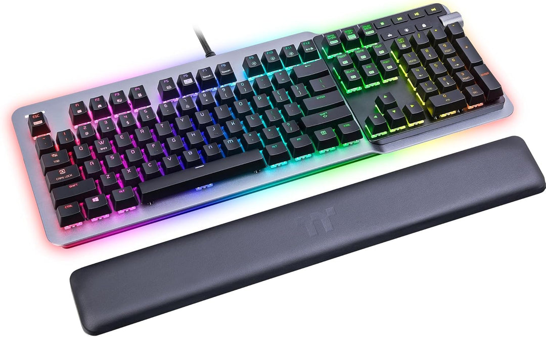 Thermaltake Argent K5 MX Speed Silver Mechanische Gaming-Tastatur RGB Cherry MX Speed Silver Switch