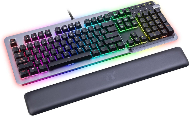 Thermaltake Argent K5 MX Speed Silver Mechanische Gaming-Tastatur RGB Cherry MX Speed Silver Switch