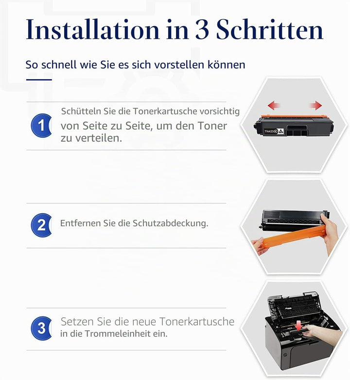 STAROVER TN423 Toner Kompatibel als Ersatz für Brother TN-423 TN-421 TN423BK TN423C TN423M TN423Y, T