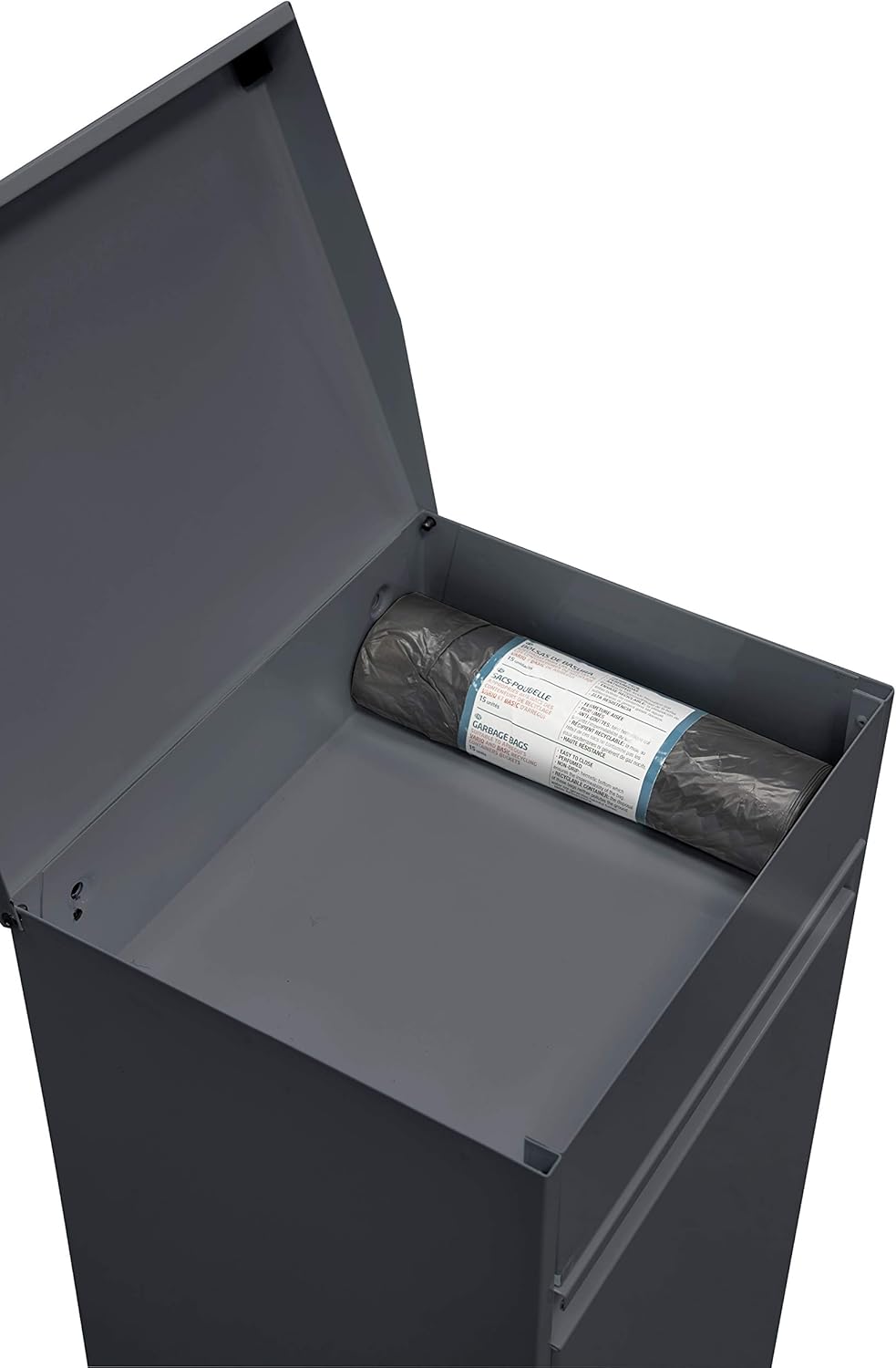 ARREGUI Top CR324-B Mülltrennsystem aus Stahl mit Aufbewahrungsbox mit Deckel | 3 Fächer Mülleimer f