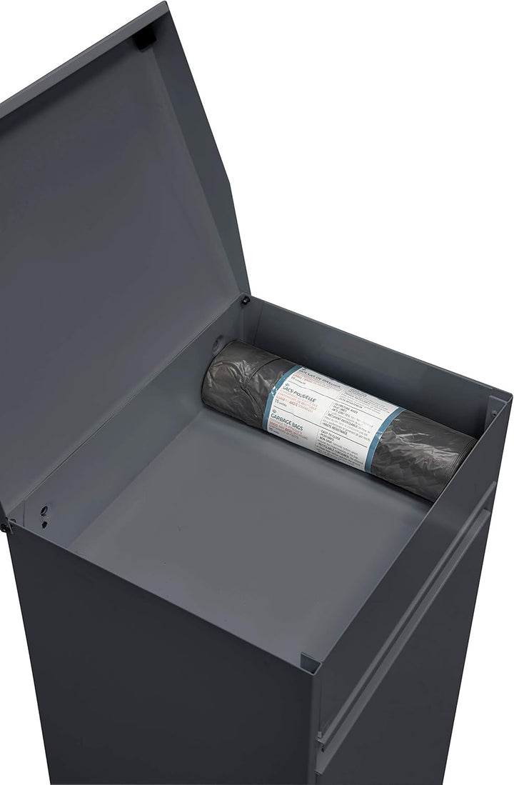 ARREGUI Top CR324-B Mülltrennsystem aus Stahl mit Aufbewahrungsbox mit Deckel | 3 Fächer Mülleimer f