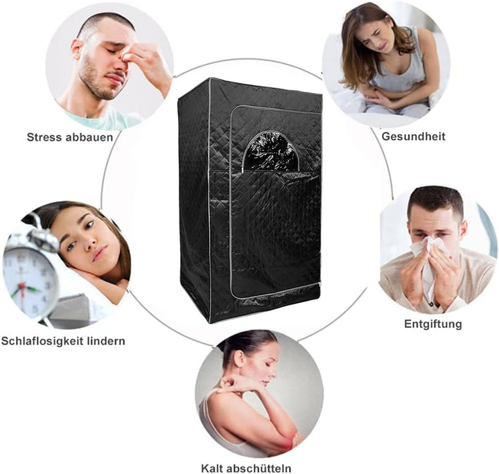 Tragbare Sauna Willowybe，Mini Dampfsauna für Zuhause，Einzel Portable Sauna Raum Kann Müdigkeit Linde