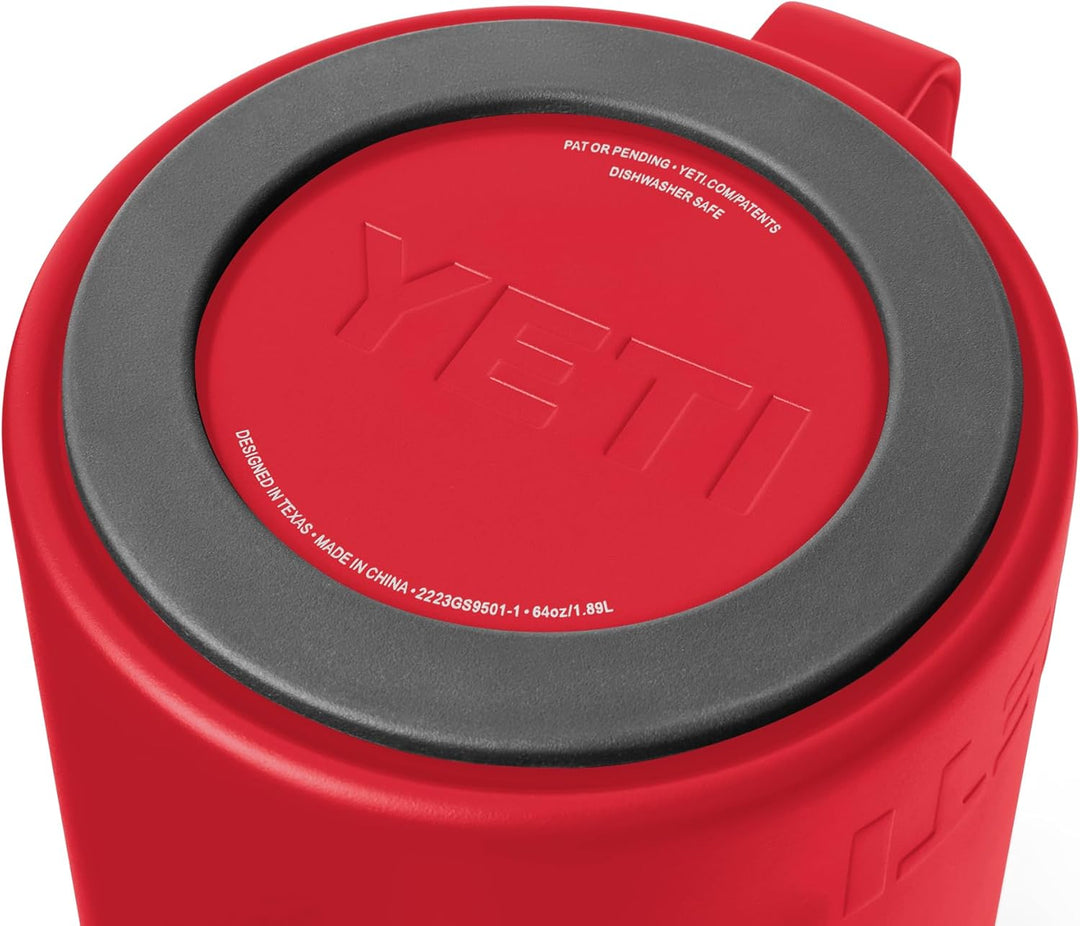 YETI Rambler Stempelkanne Mit DuraSip Keramikbeschichtung, Rescue Red, 64 oz (1.9 L), Rescue Red